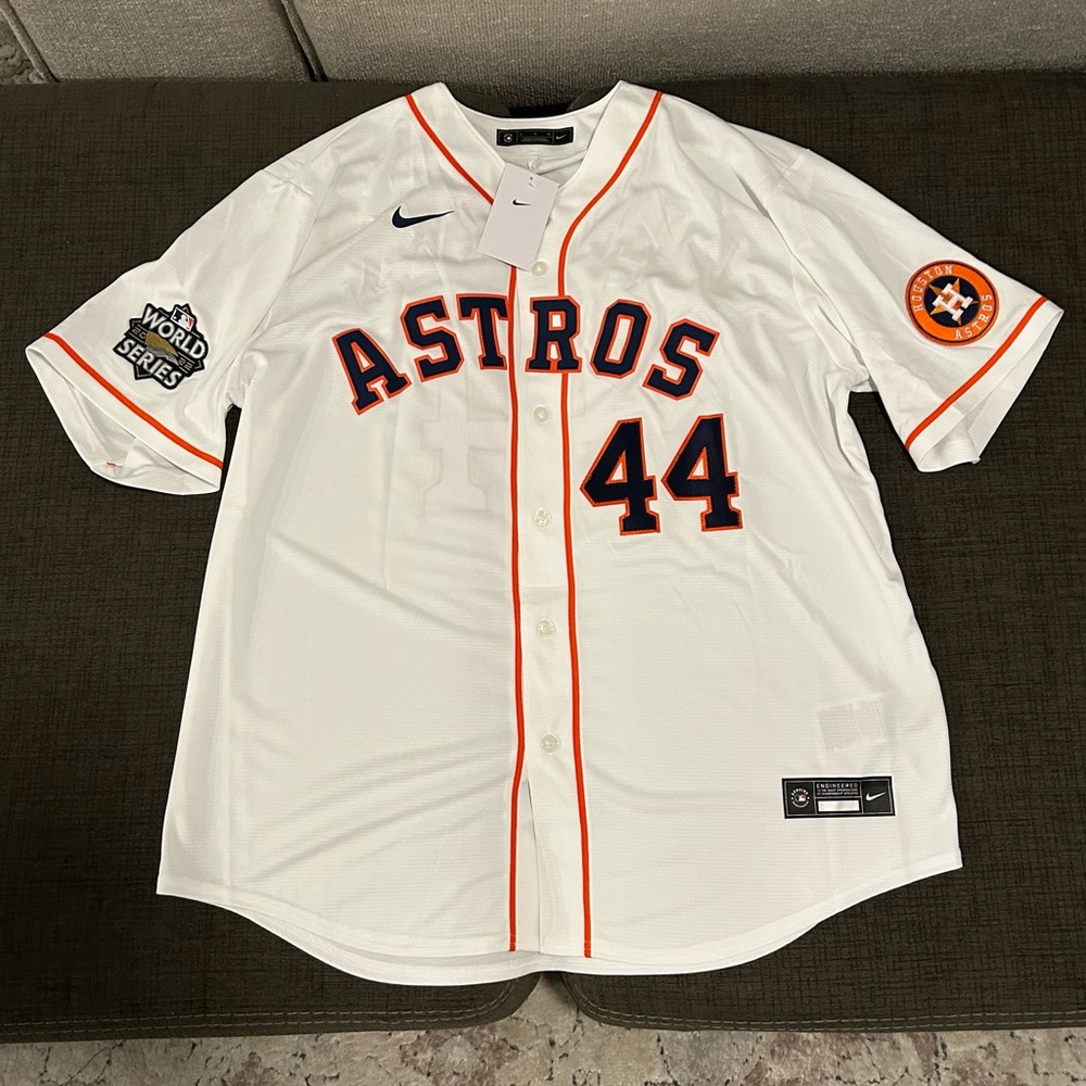 Nike Authentic Houston Astros Yordan Alvarez #44 World Series Jersey Men’s XL